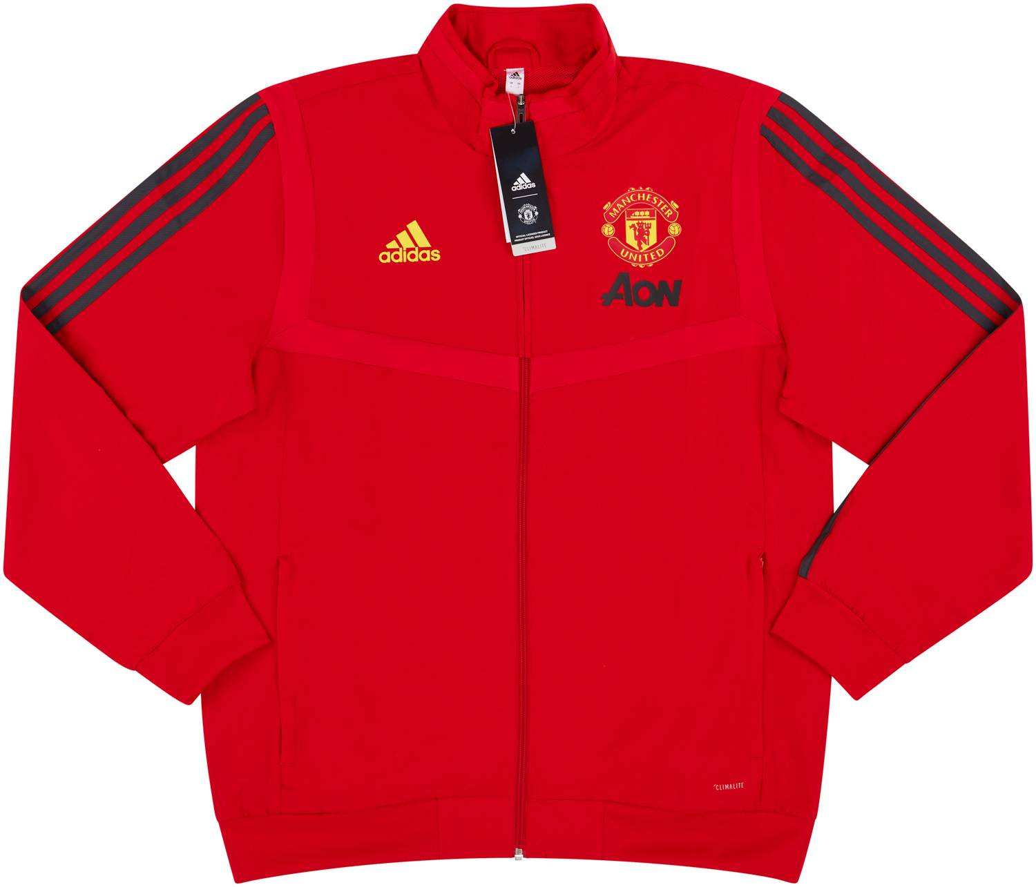 manchester united training presentation jacket red