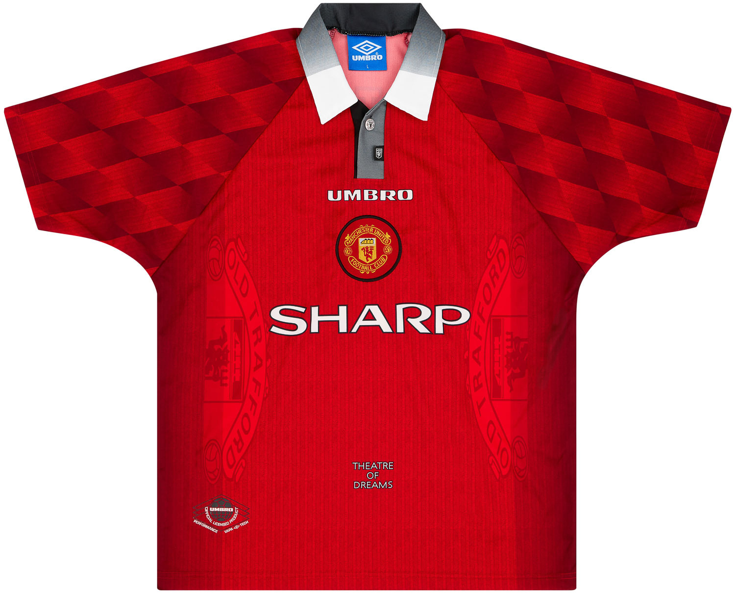 1996-98 Manchester United Home Shirt - 6/10 -