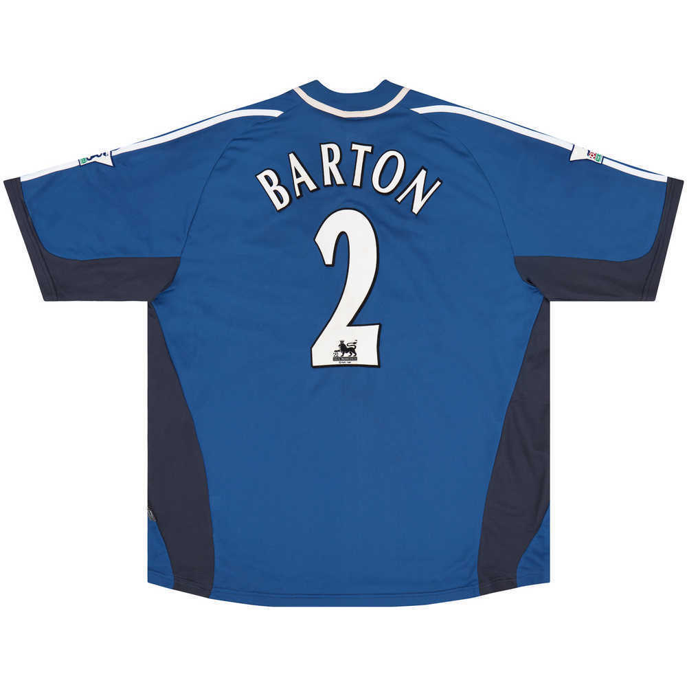 2001-02 Newcastle Match Issue Away Shirt Barton #2
