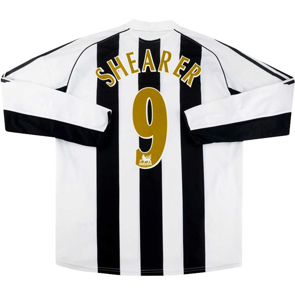 2005-06 Newcastle Home L/S Shirt Shearer #9 (Very Good) L