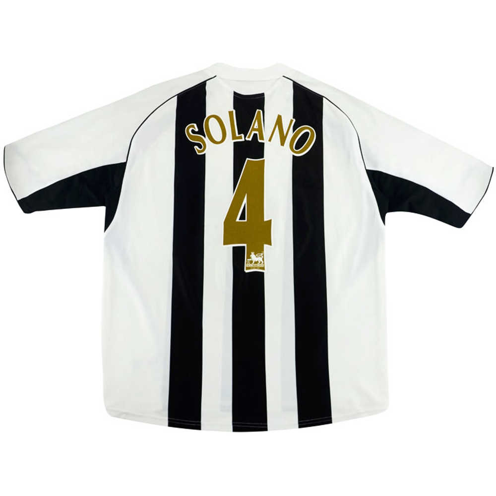 2006-07 Newcastle Home Shirt Solano #4 (Very Good) S