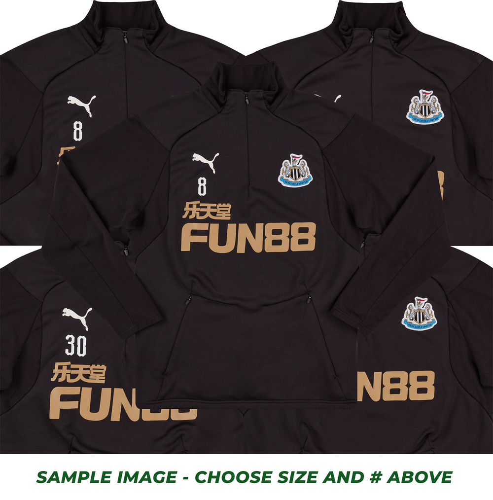 2018-19 Newcastle Player Worn 1/2 Zip Training Top # (Very Good) L-Newcastle Names & Numbers Player Issue Training New Training
