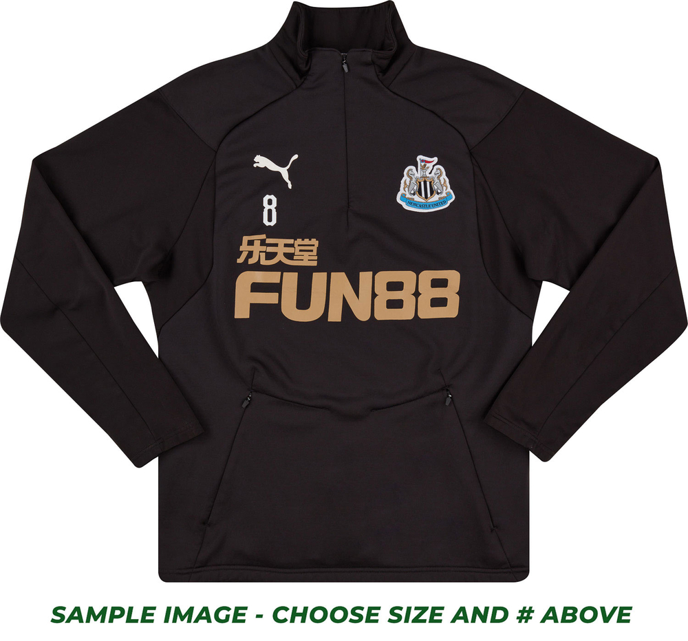 2018-19 Newcastle Player Worn 1/2 Zip Training Top # (Very Good) L-Newcastle Names & Numbers Player Issue Training New Training