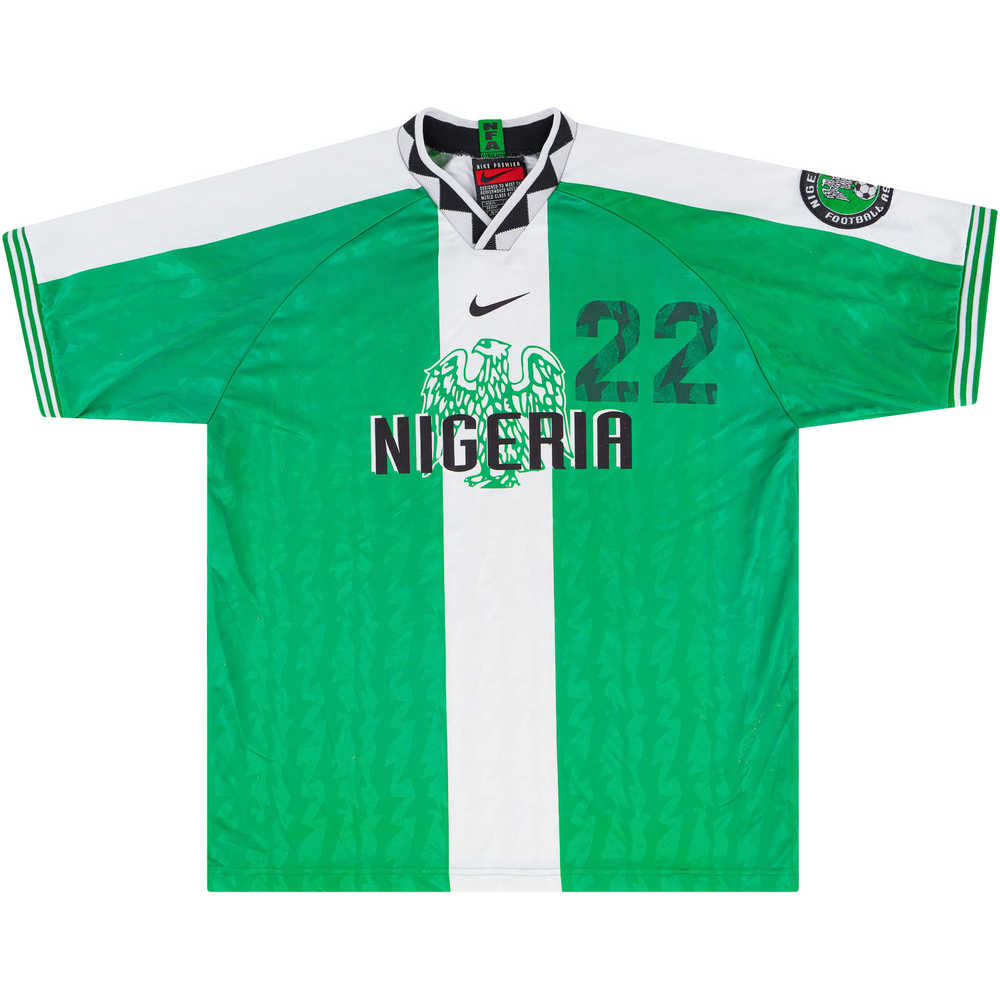 1996 Nigeria Match Issue Olympics Home Shirt Akpoborie #22