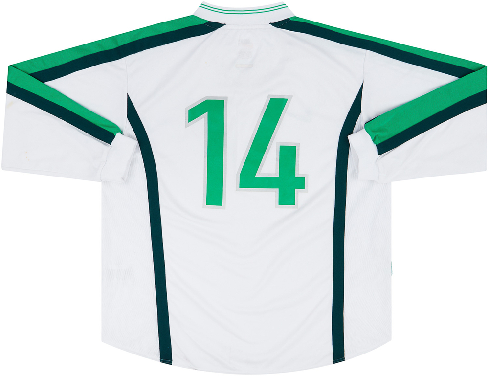 1998 Nigeria Player Issue Away L/S Shirt #14 (Very Good) XL