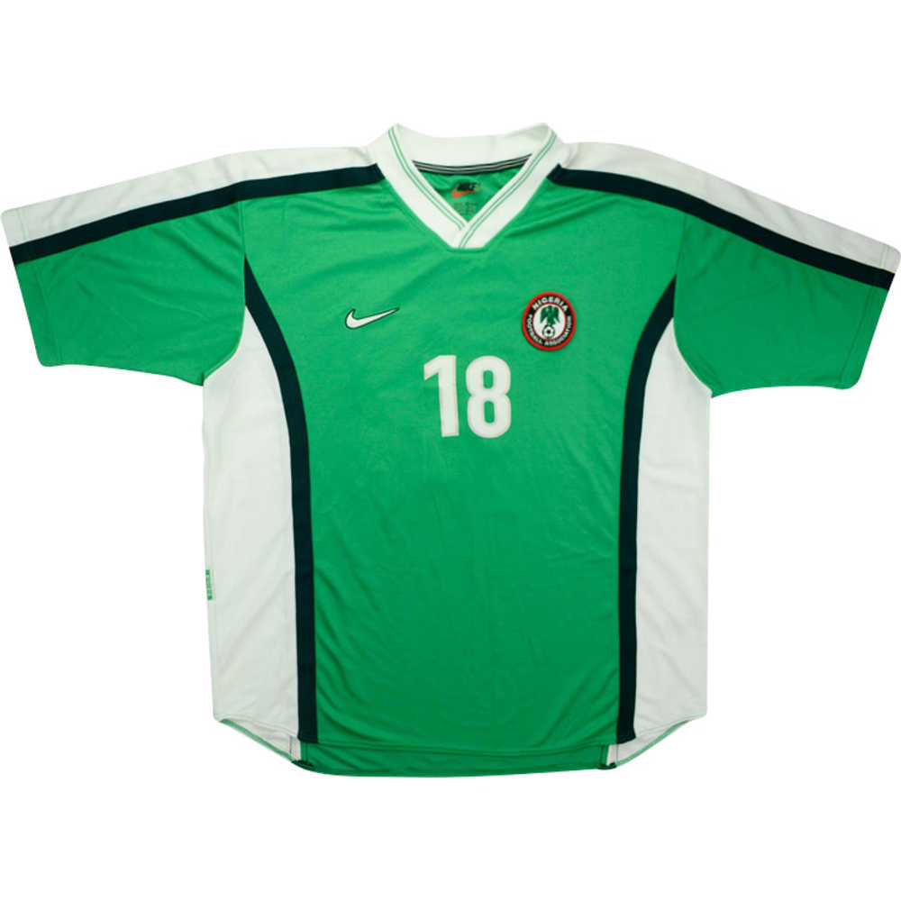 1998 Nigeria Match Issue Home Shirt #18 (Pascal) v Germany