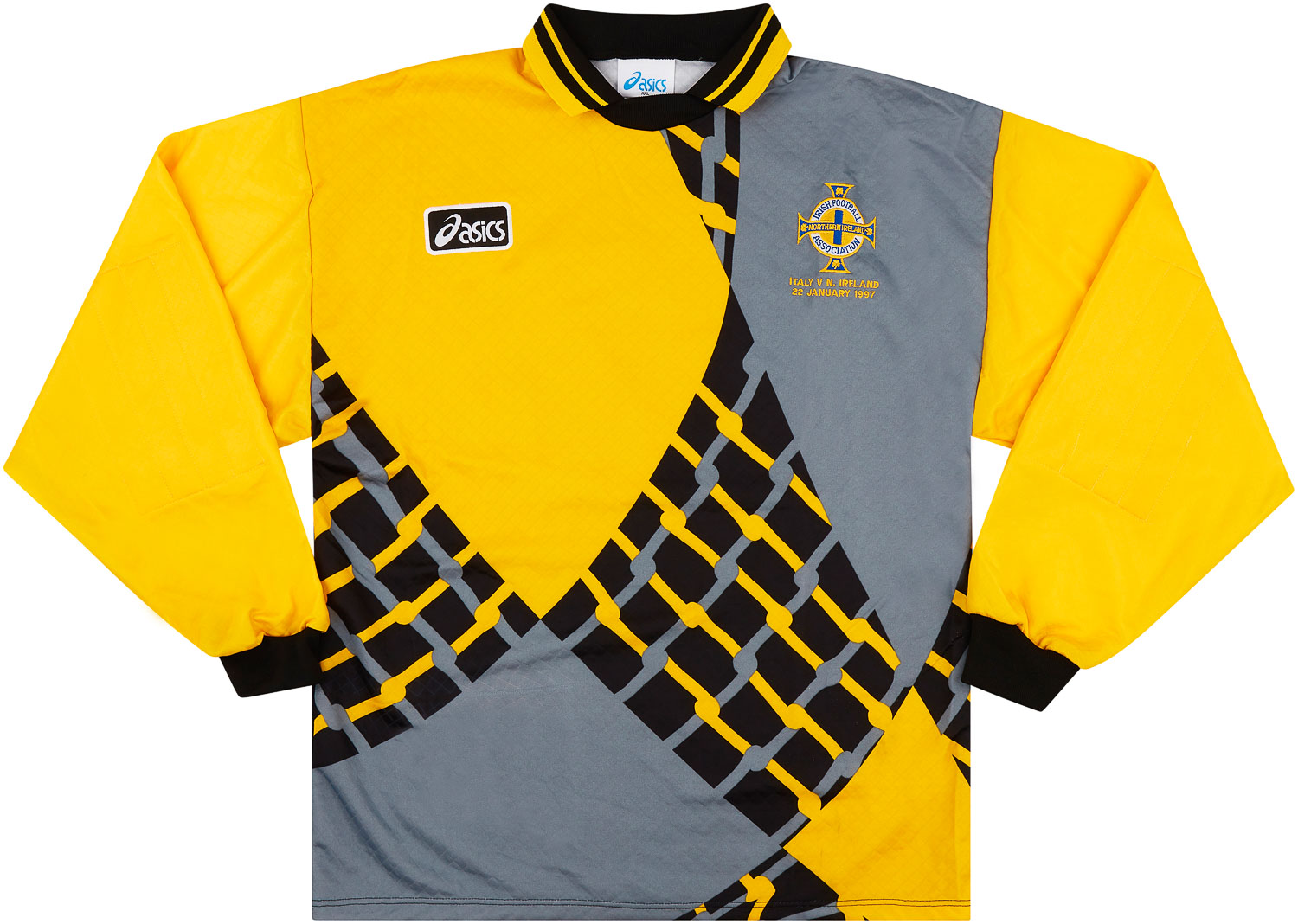 1997 Northern Ireland Match Issue GK Shirt #12 (Fettis) v Italy