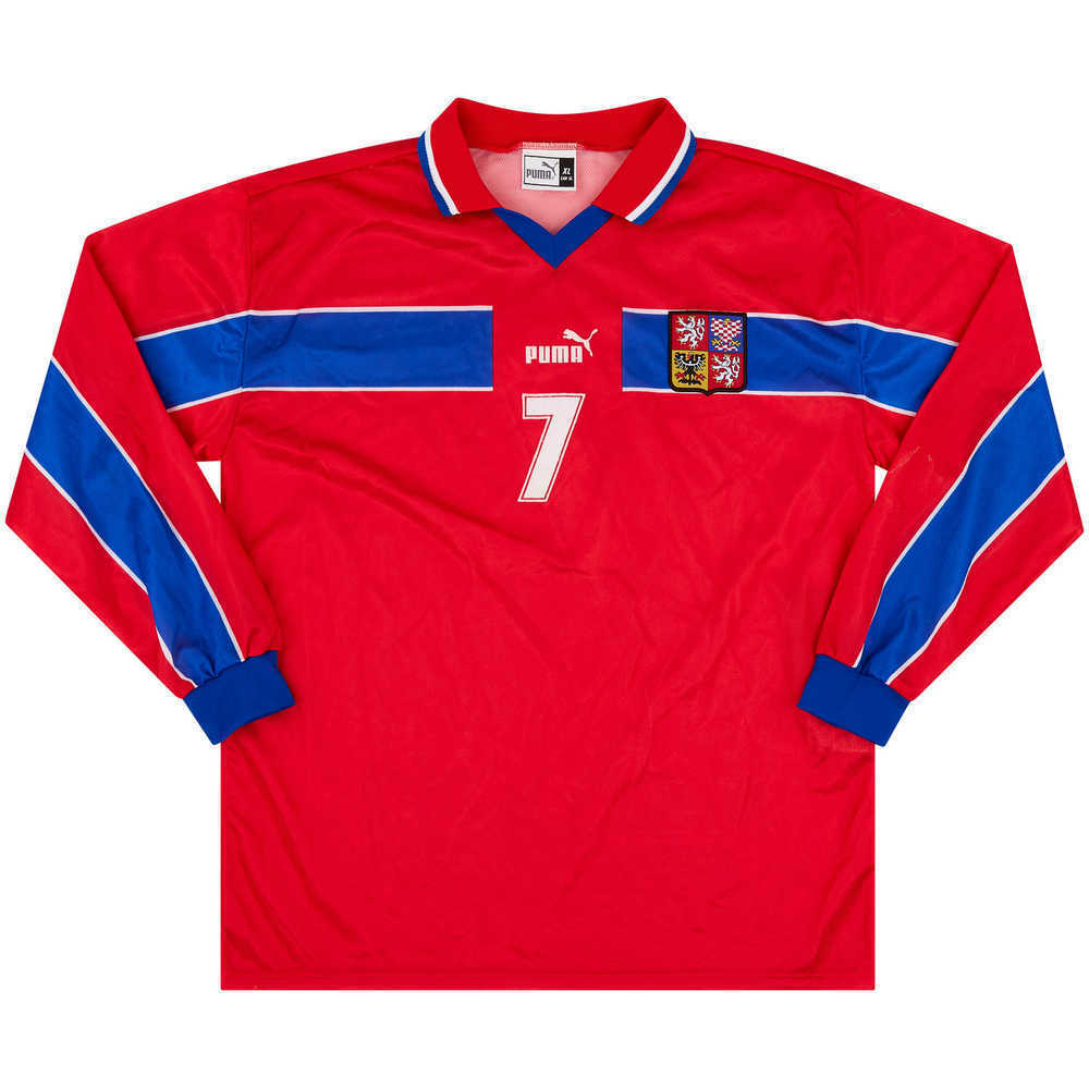1998 Czech Republic Match Worn Home L/S Shirt #7 (Němec) v England