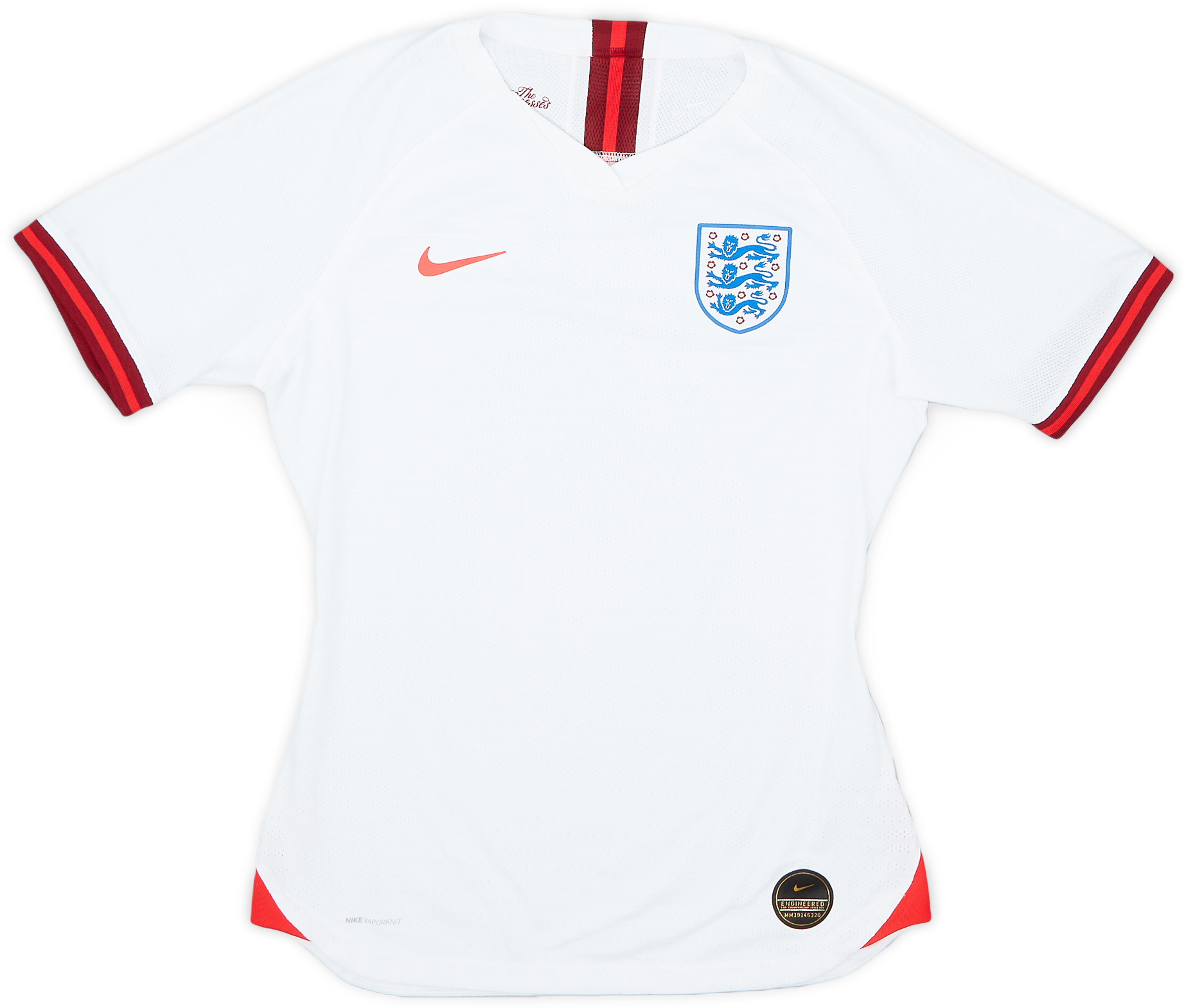 2019 England Lionesses Authentic Home Shirt - 10/10 - (Women's )