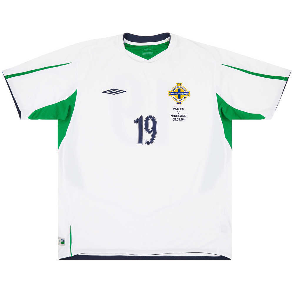 2004 Northern Ireland Match Issue Away Shirt #19 (v Wales)