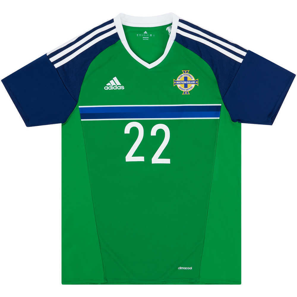 2016-17 Northern Ireland Match Issue Home Shirt #22