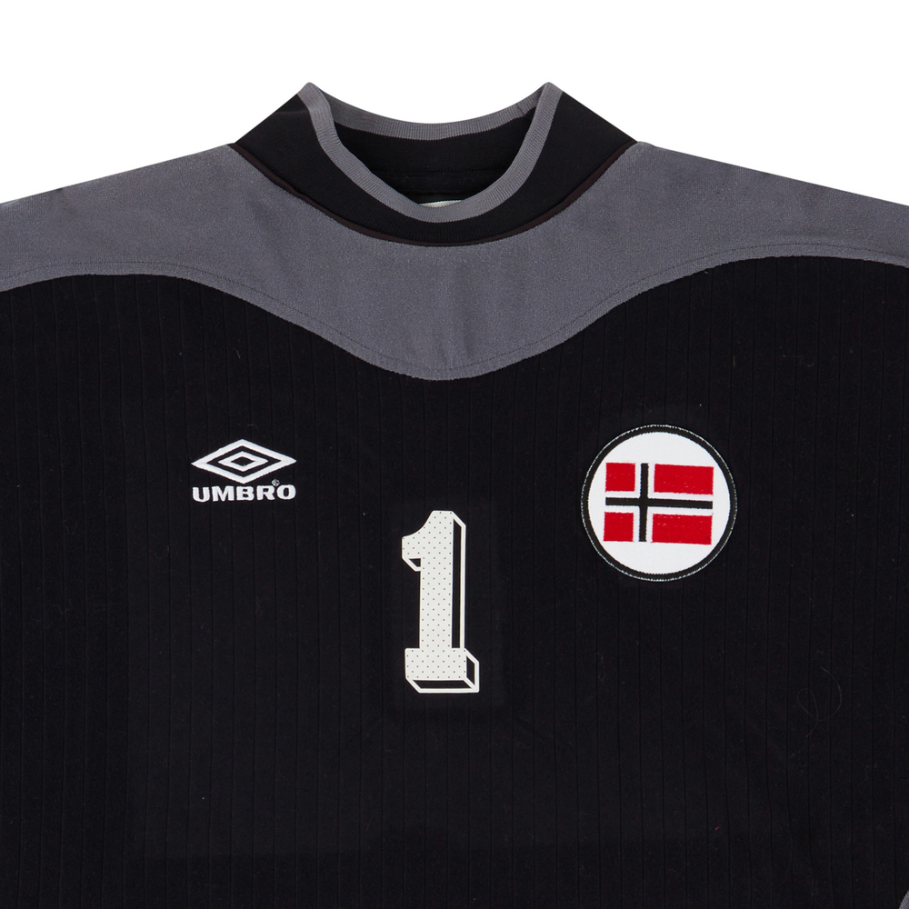 2000 Norway Match Worn GK Shirt #1 (Olsen) v Finland -International Teams Norway Goalkeeper Certified Match Worn Euro 2020