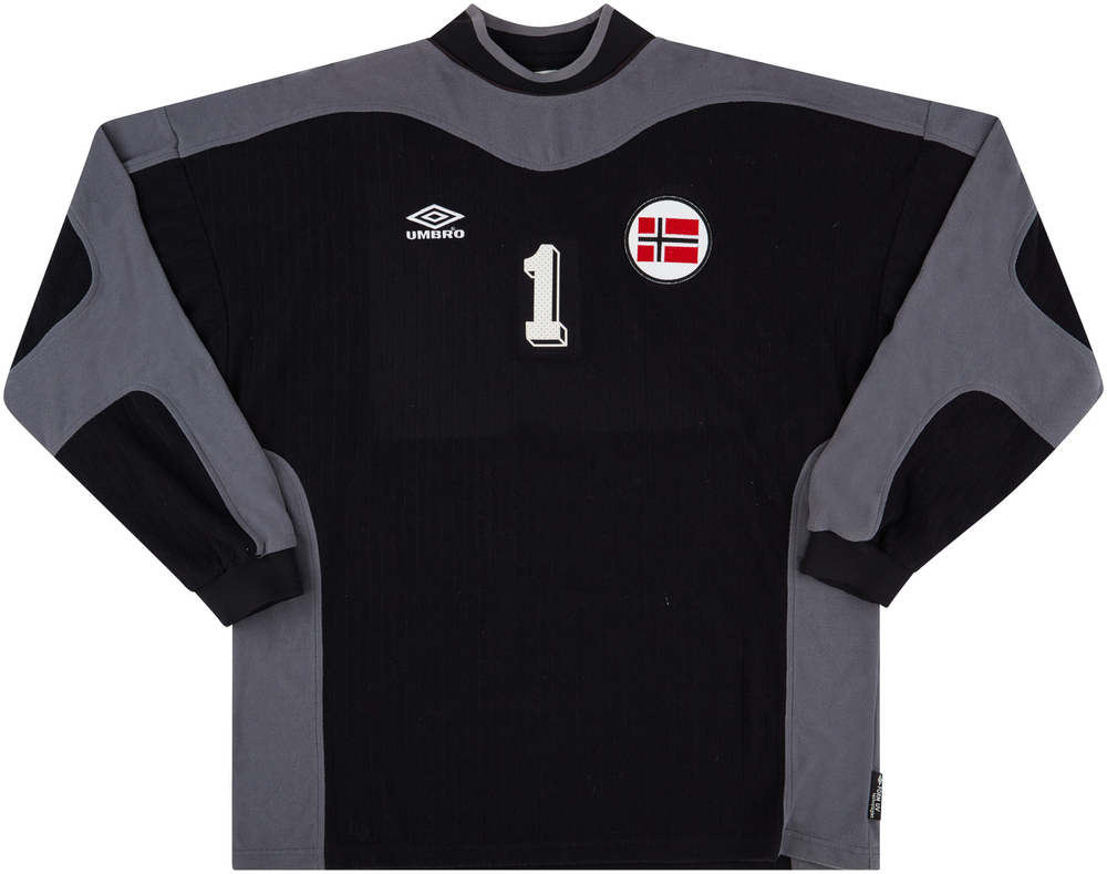 2000 Norway Match Worn GK Shirt #1 (Olsen) v Finland -International Teams Norway Goalkeeper Certified Match Worn Euro 2020