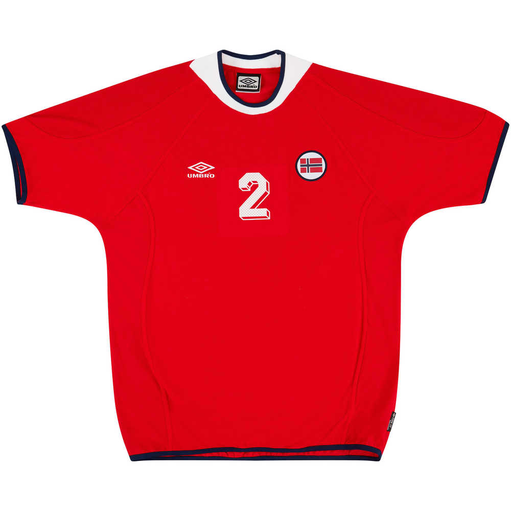 2000 Norway Match Worn Home Shirt #2 (Bergdølmo) v Finland 