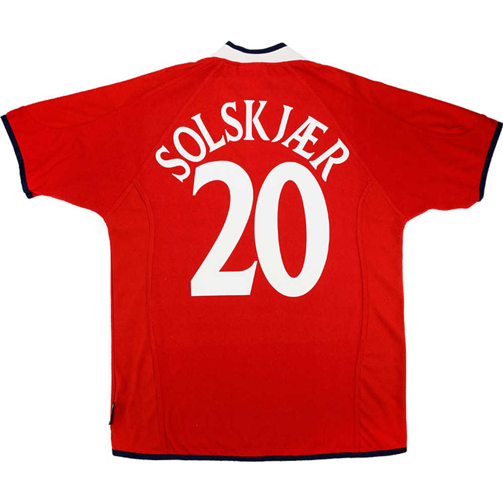2000-02 Norway Home Shirt Solskjær #20 (Excellent) L