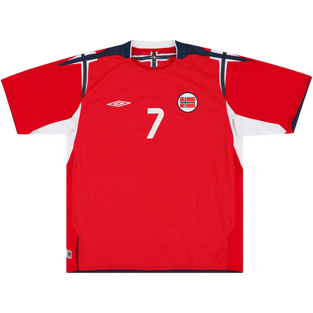 2004-06 Norway Match Issue Home Shirt #7