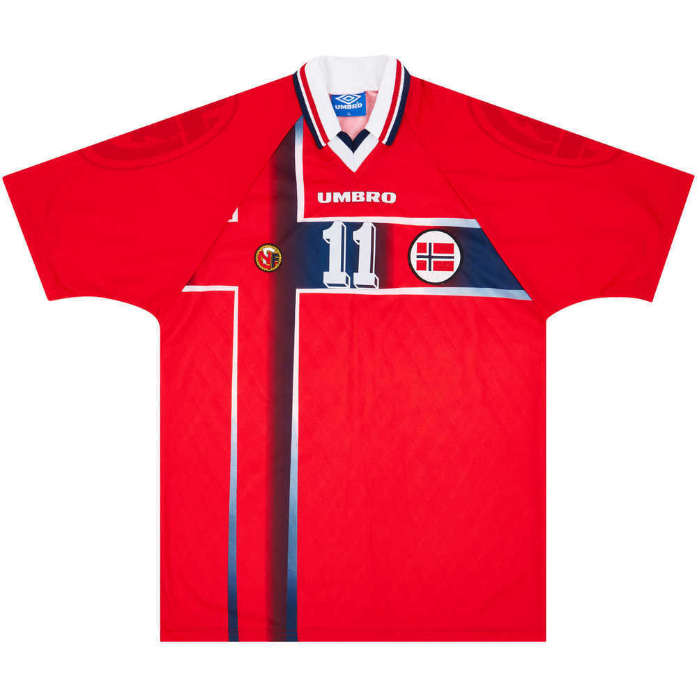 1997 Norway Match Worn Home Shirt #11 (Rudi) v Finland
