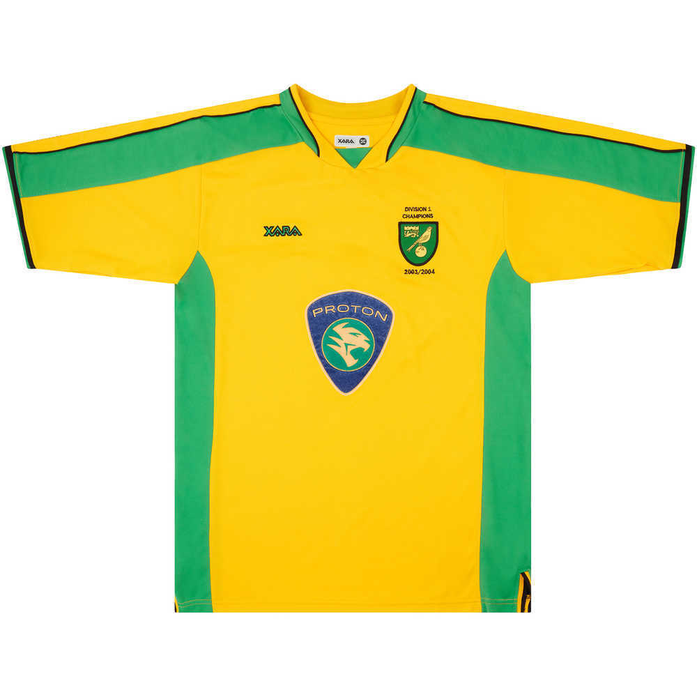 2004 Norwich 'Division 1 Champions' Home Shirt (Excellent) M
