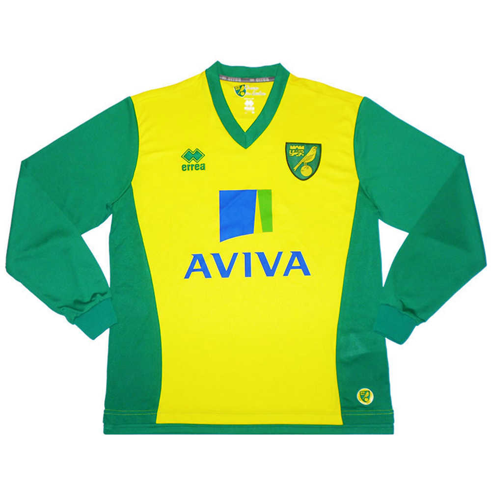 2013-14 Norwich Home L/S Shirt (Excellent) L