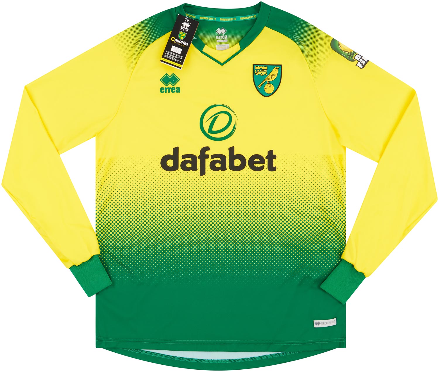2019-20 Norwich Home L/S Shirt - NEW
