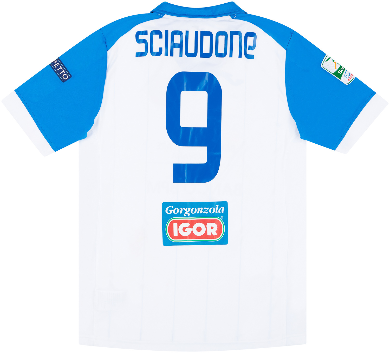 2012-13 Novara Match Issue Home Shirt Sciaudone #9