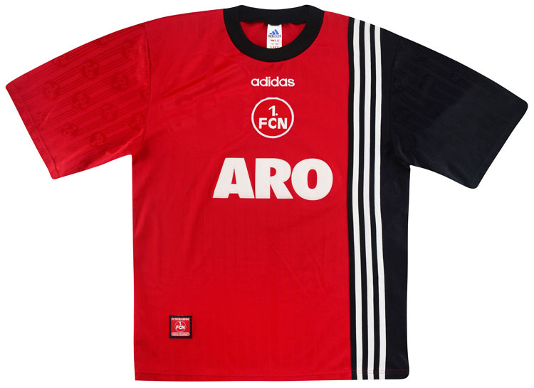 Nurnberg Home Football Shirt 1997 - 1999. Sponsored By VIAG Interkom