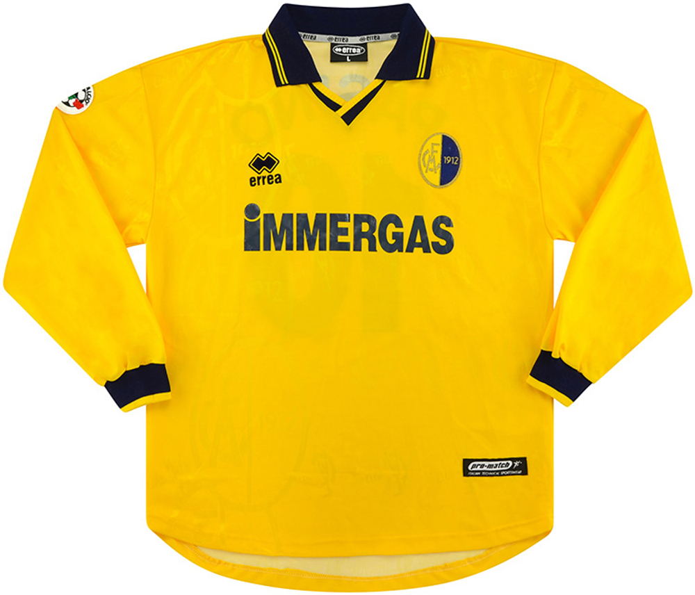 2001-02 Modena Match Worn Home L/S Shirt Pasino #10 (v Sampdoria)-Match Worn Shirts  Other Italian Clubs Other Serie B Clubs Certified Match Worn