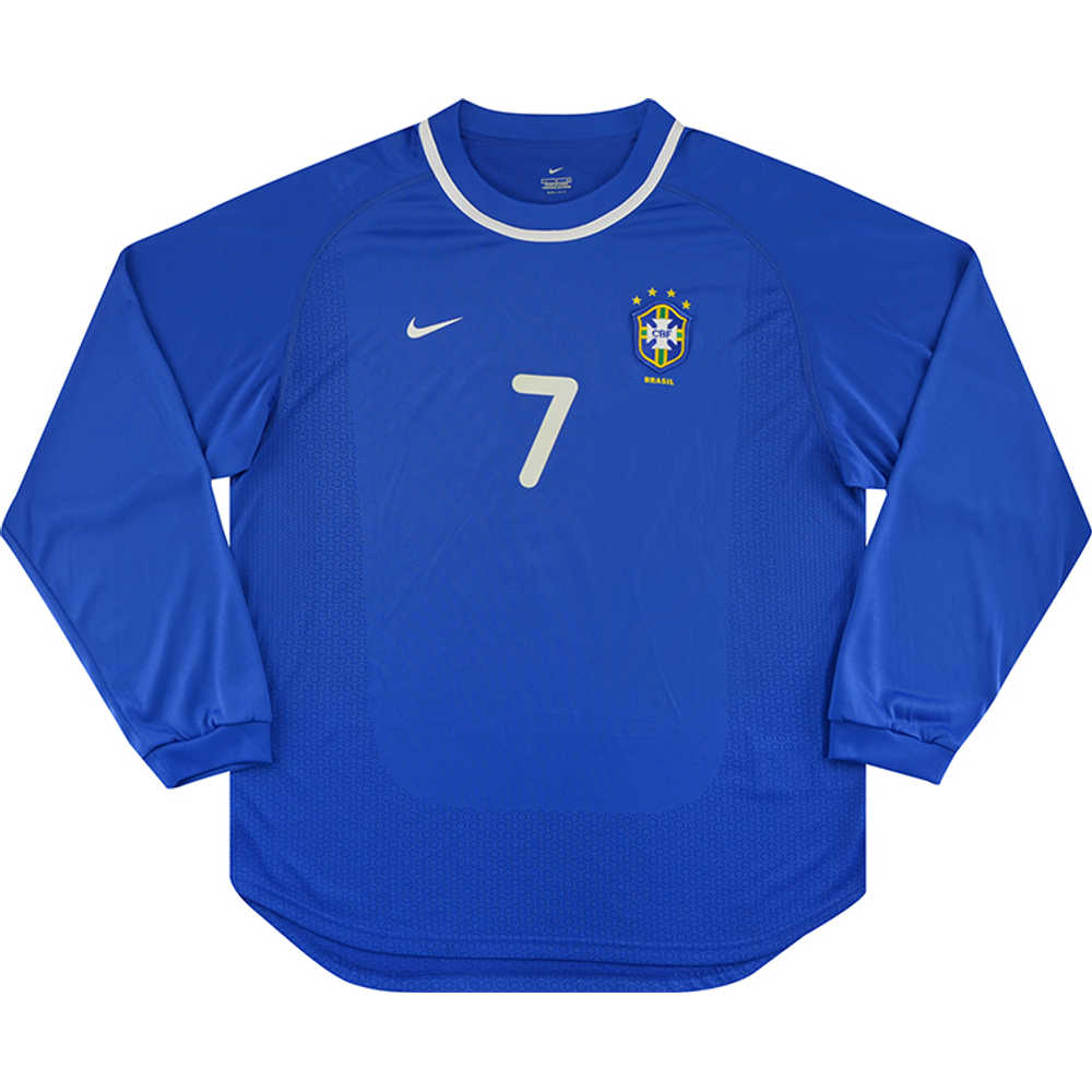 2001 Brazil Match Issue World Youth Championship Away L/S Shirt Pinga #7 