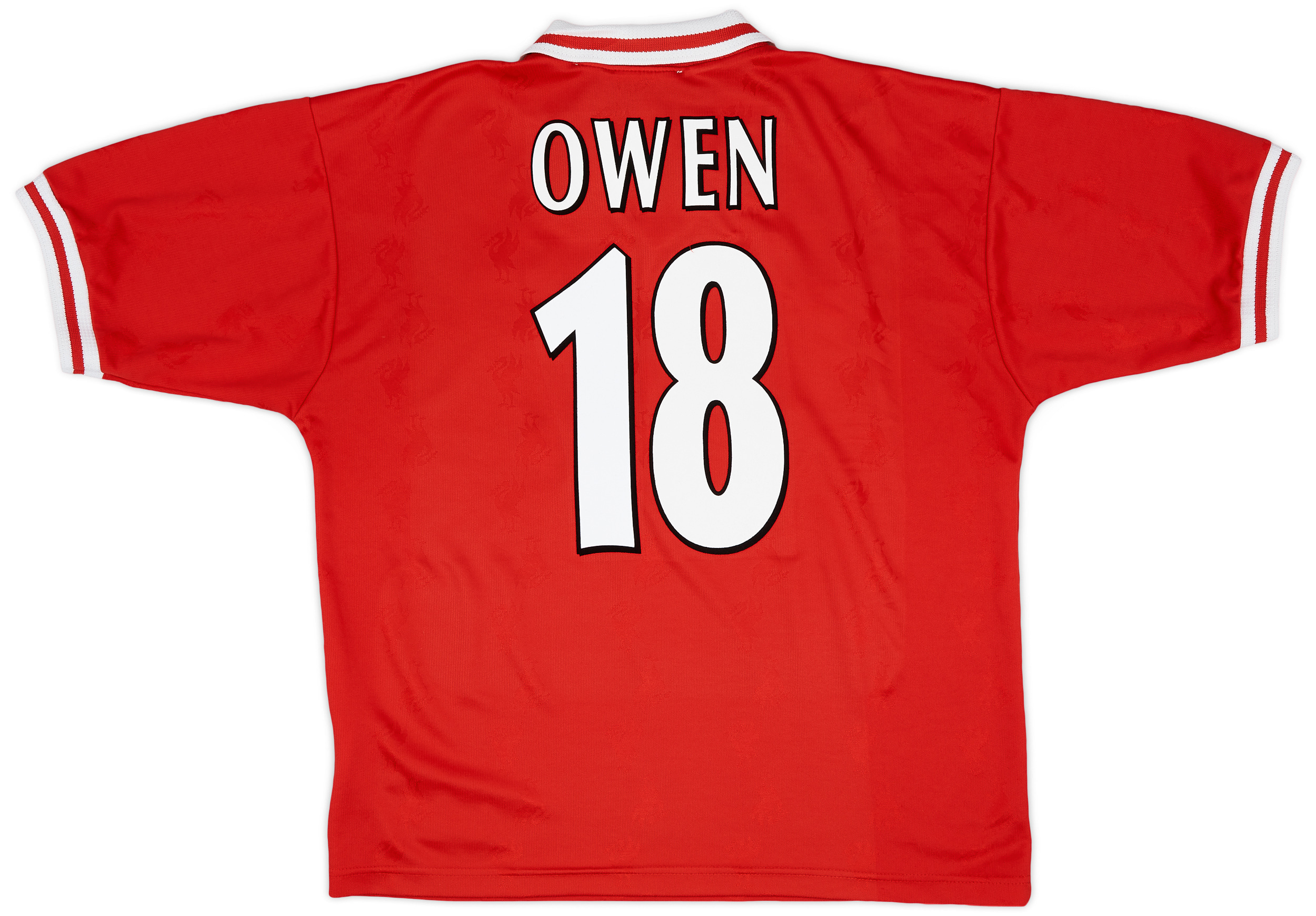 1996-98 Liverpool Home Shirt Owen #18 - Excellent 8/10 - (L)