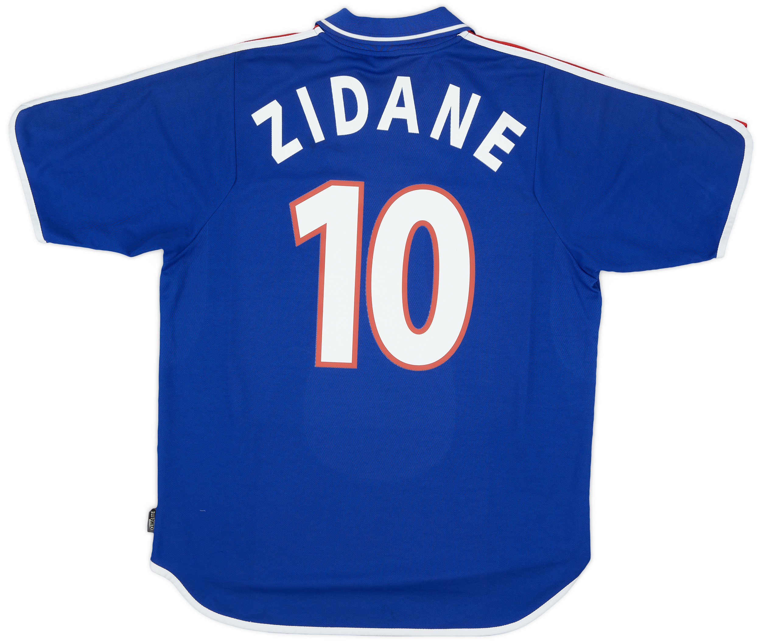 2000-02 France Home Shirt Zidane #10 - Very Good 6/10 - (L)