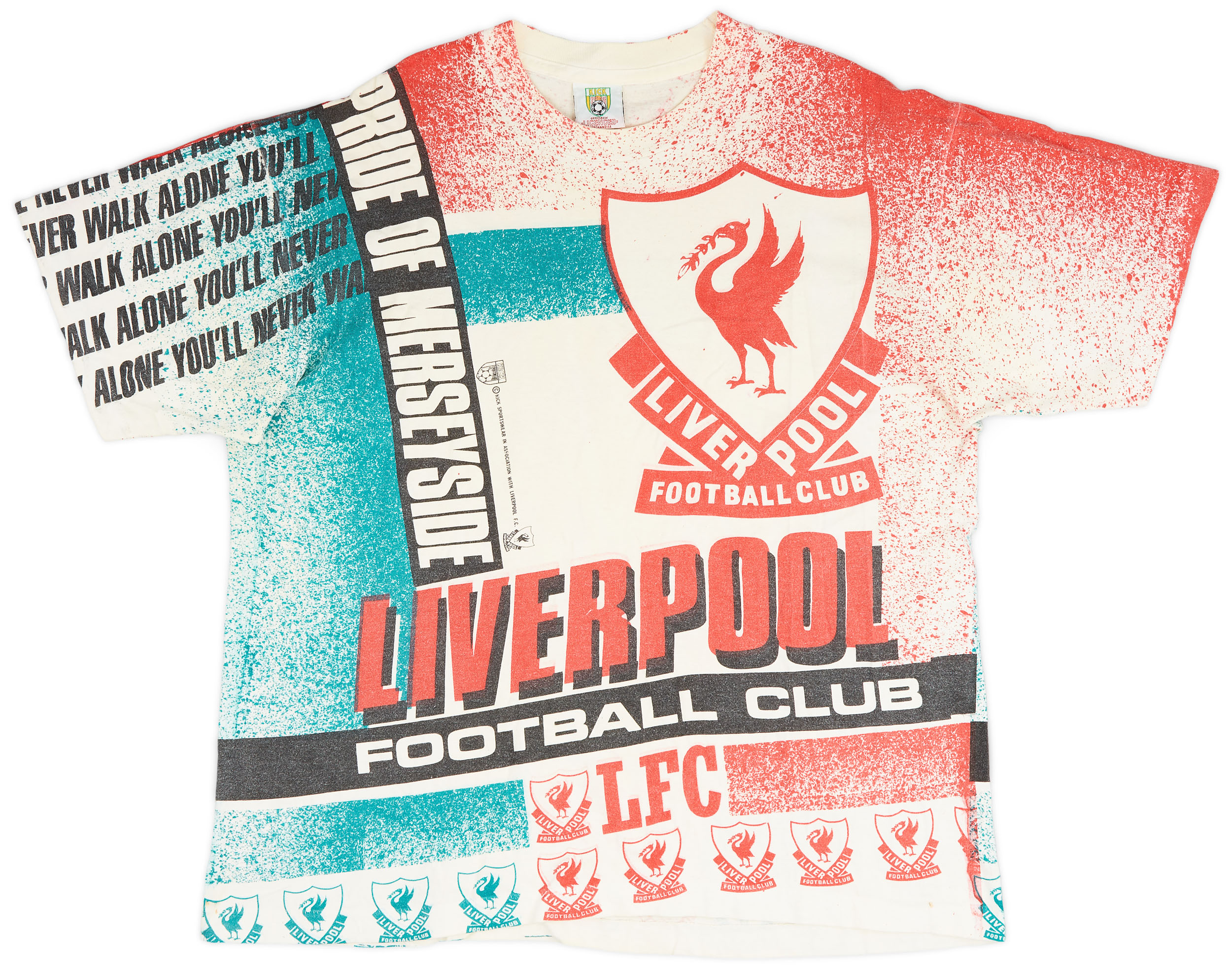 1990-92 Liverpool Kick Sportswear Graphic Shirt - 8/10 - ()