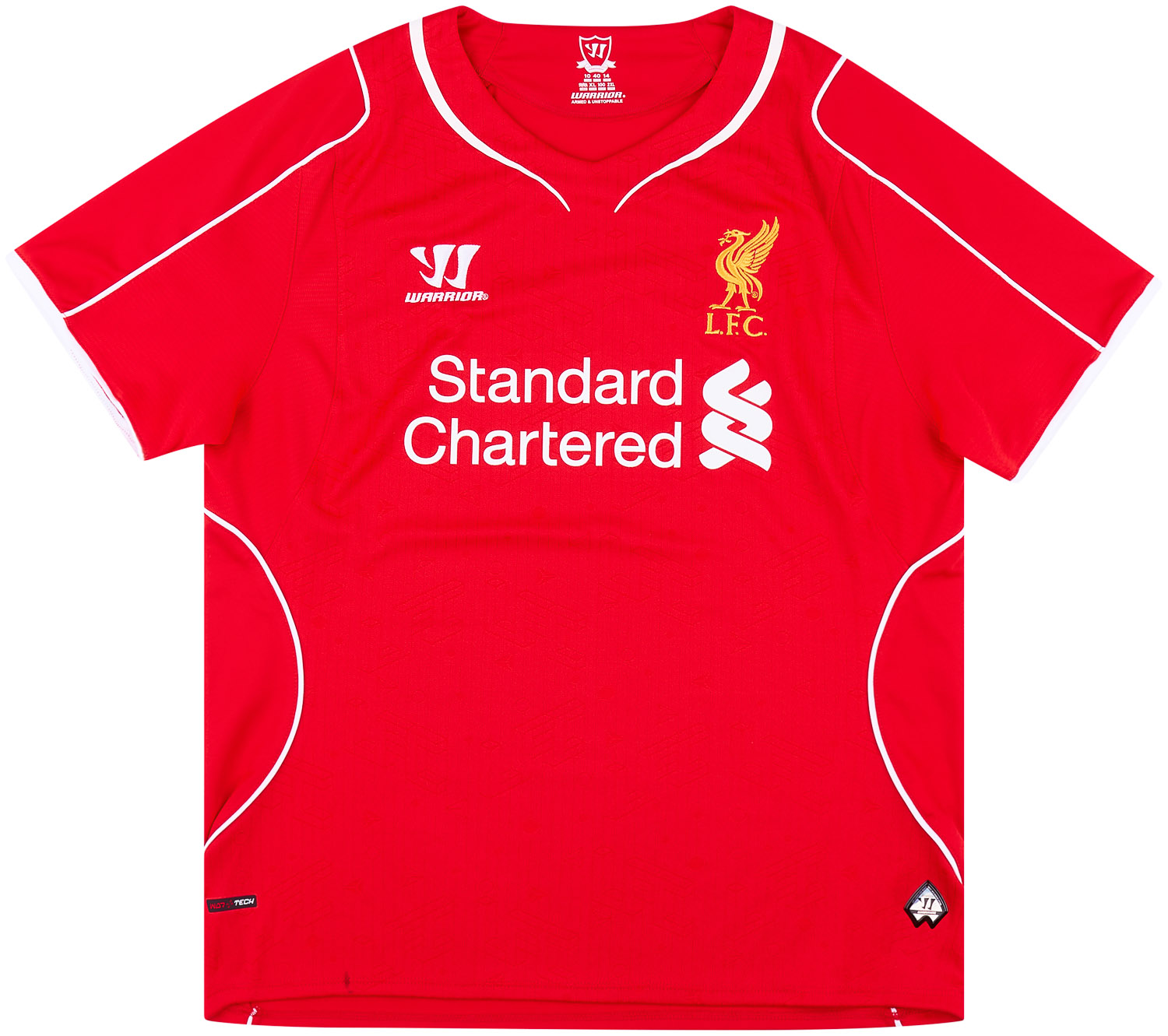 2013/14 Warrior Liverpool Away Jersey Sz Lrg White Mens Soccer Jersey