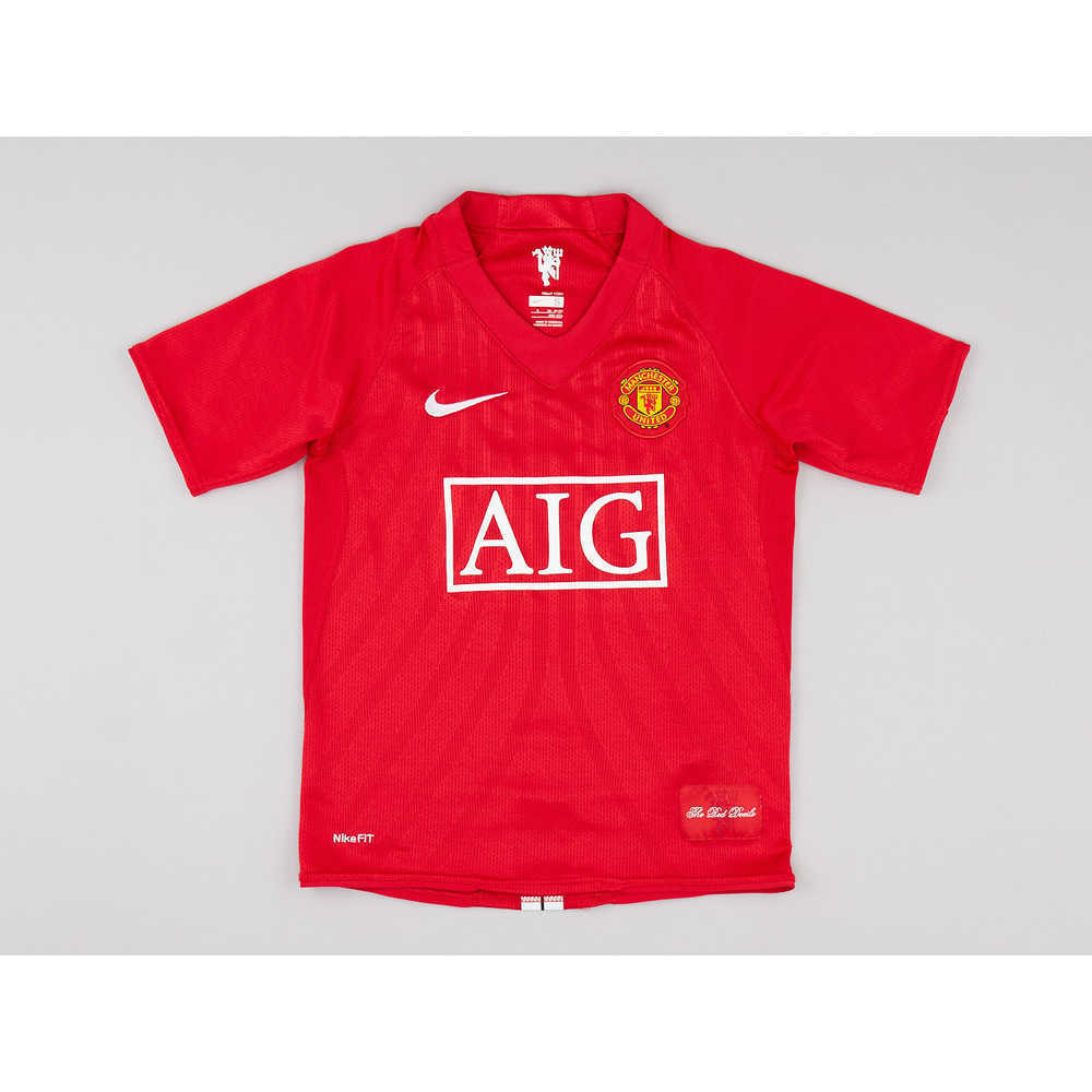 2007-08 Manchester United Home Shirt Rafael #21 (Very Good) S.Boys