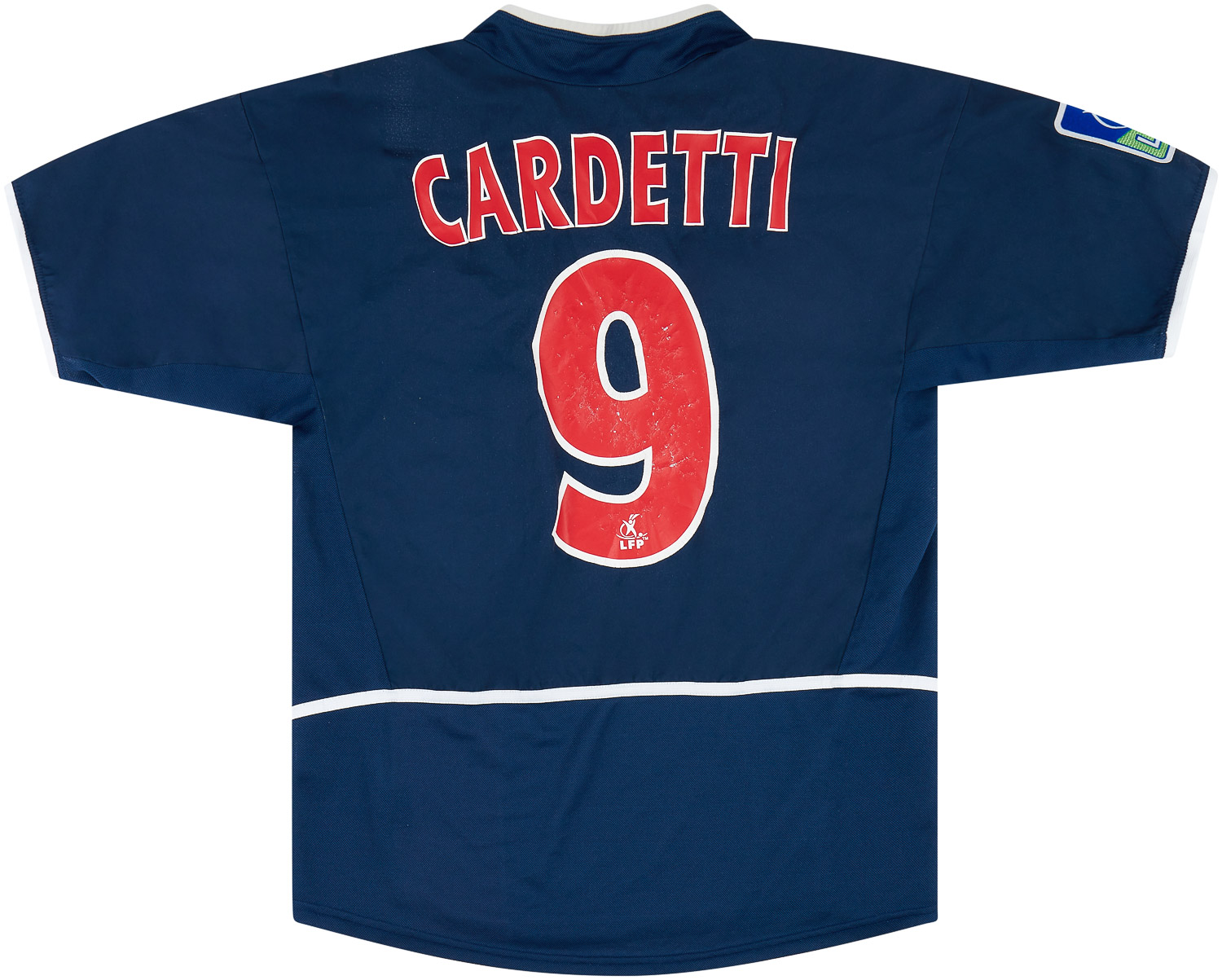 2002-03 Paris Saint-Germain Home Shirt Cardetti #9 - Good 5/10 - (S) 