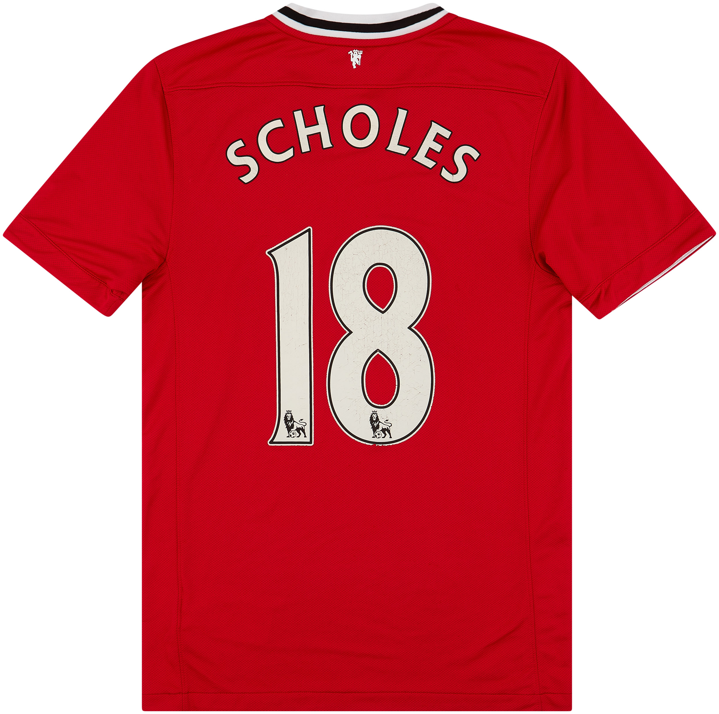 2011-12 Manchester United Home Shirt Scholes #18 - Fair 4/10 - (S)