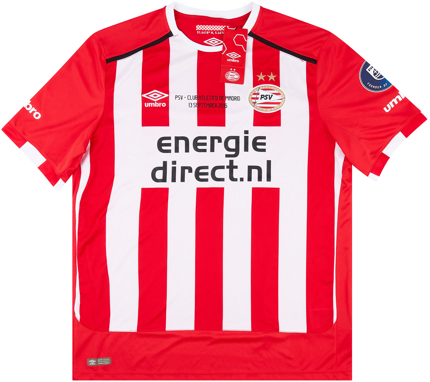 calcium veiling Leegte 2016-17 PSV Home Shirt - NEW - XL