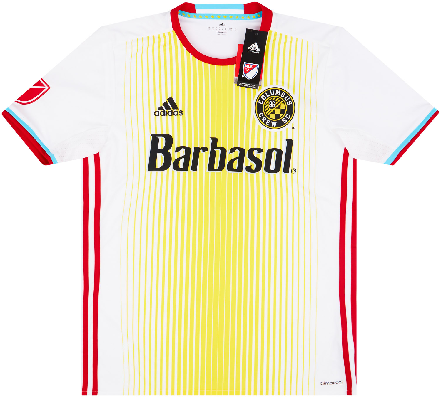 MLS Columbus Crew Authentic Soccer Jersey adidas ClimaLite Acura Yellow