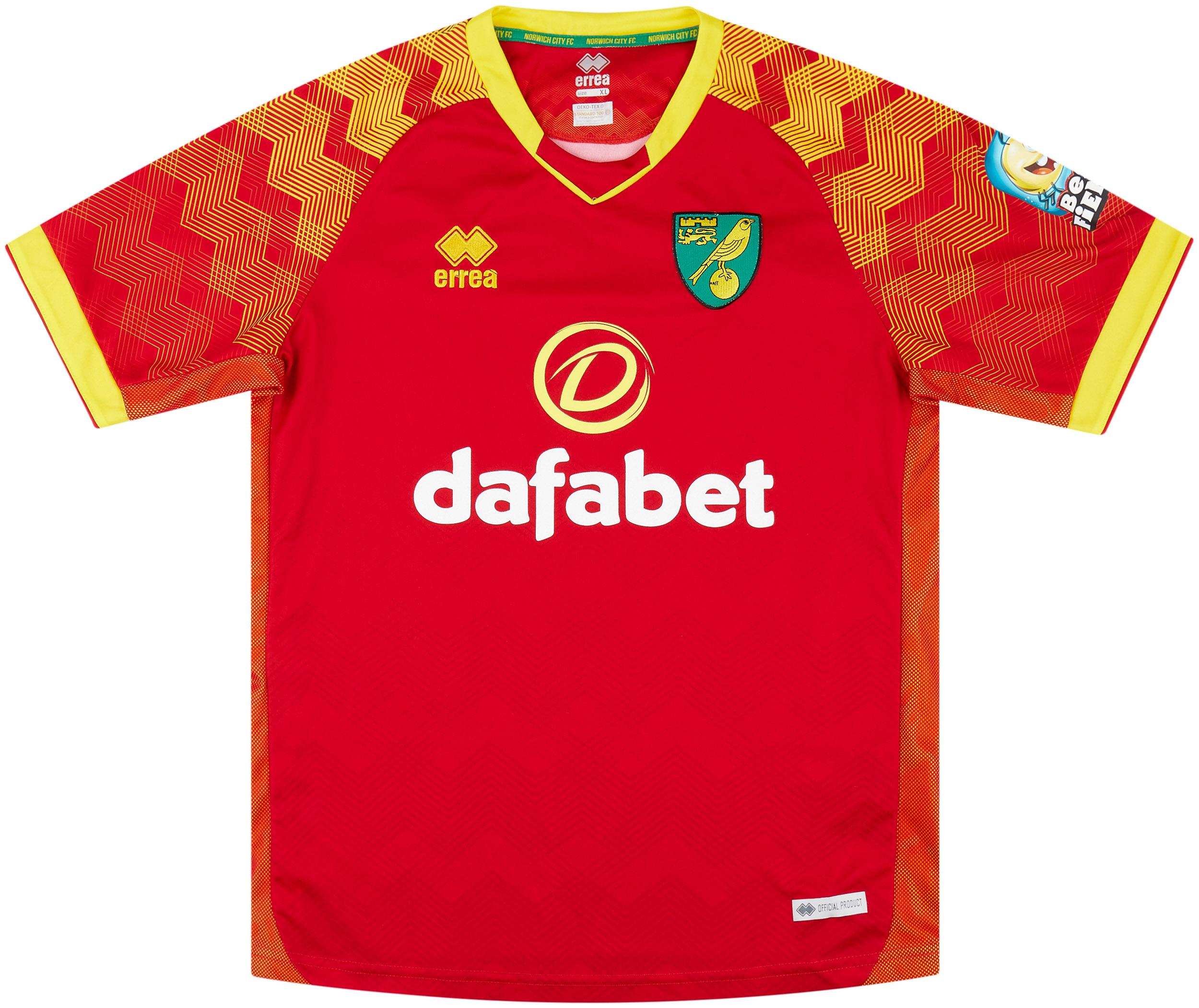 Norwich City Third football shirt 2017 - 2018. Sponsored by LeoVegas