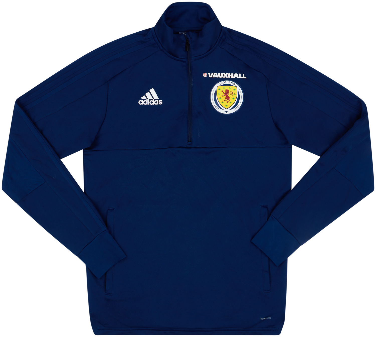 2017-18 Scotland Adidas 1/2 Track Top - Excellent 8/10 - (S)