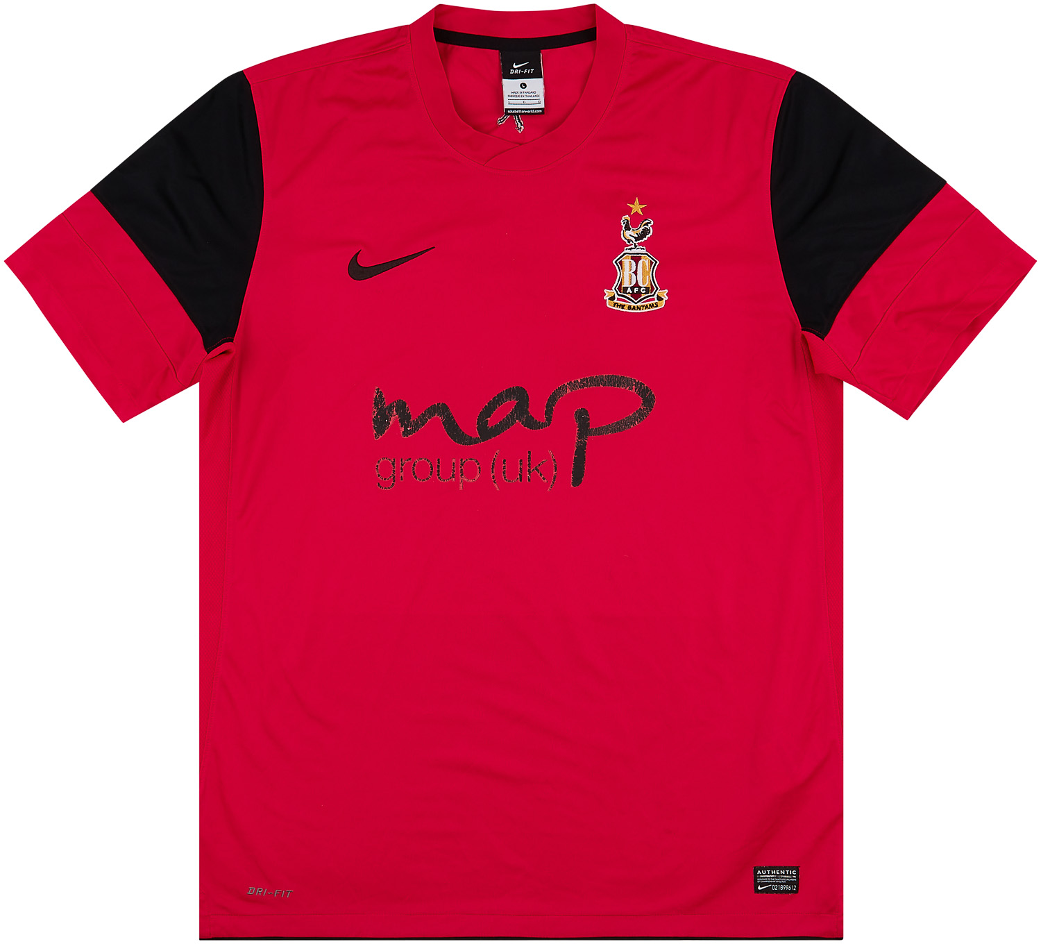 Bradford City Home football shirt 2010 - 2011. Sponsored by MAP Group