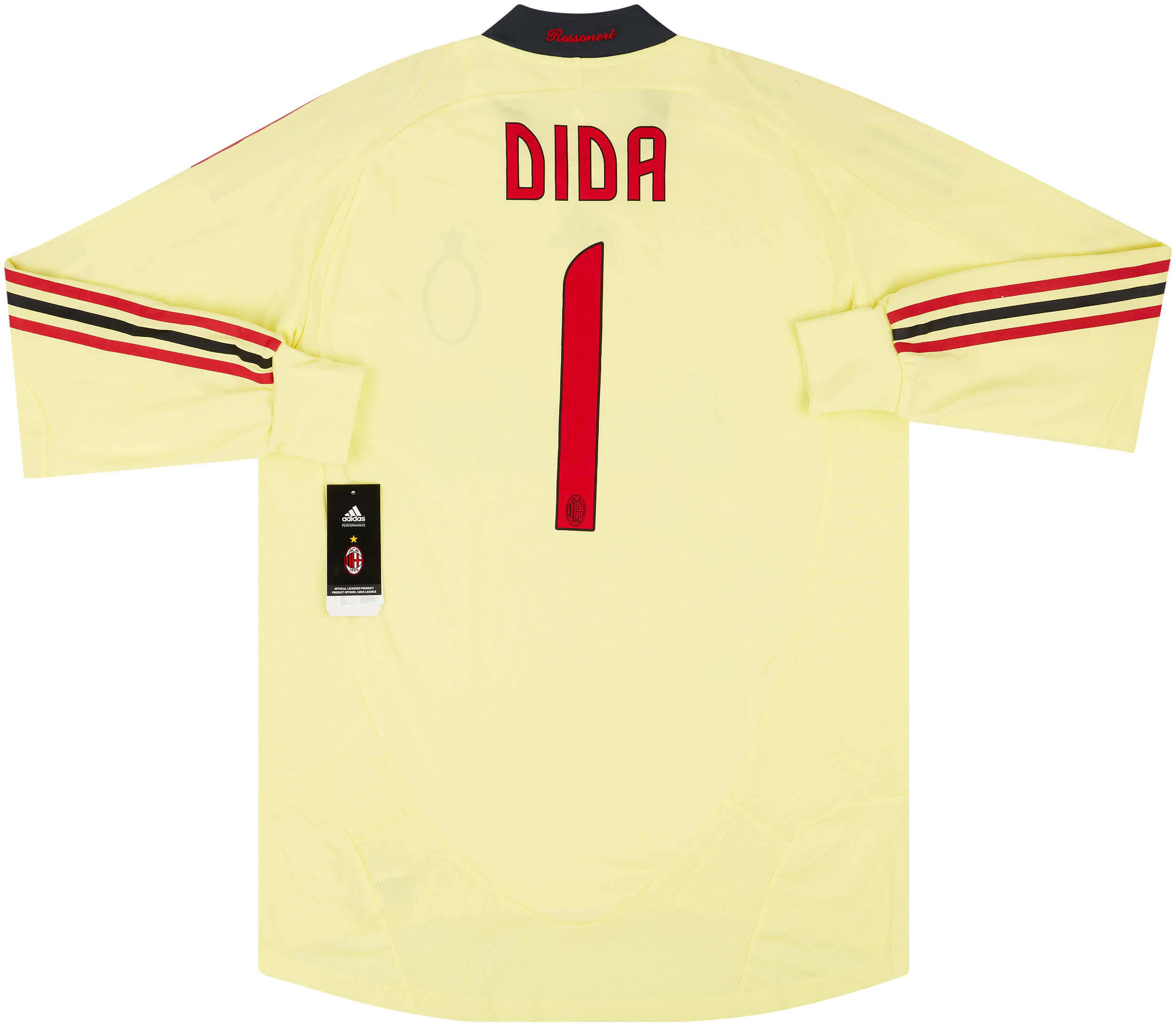 2008-09 AC Milan Player Issue GK Shirt Dida #1 - NEW - (L)