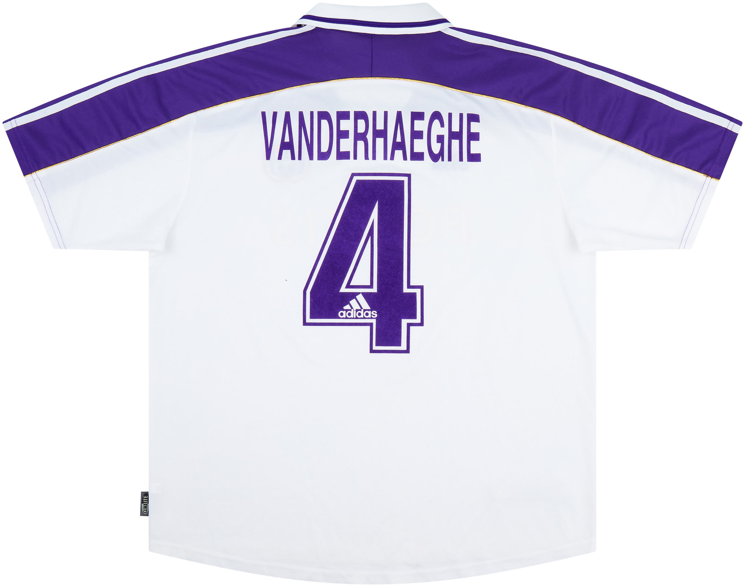 2000-01 Anderlecht Home Shirt Vanderhaeghe #4 - 8/10 - ()
