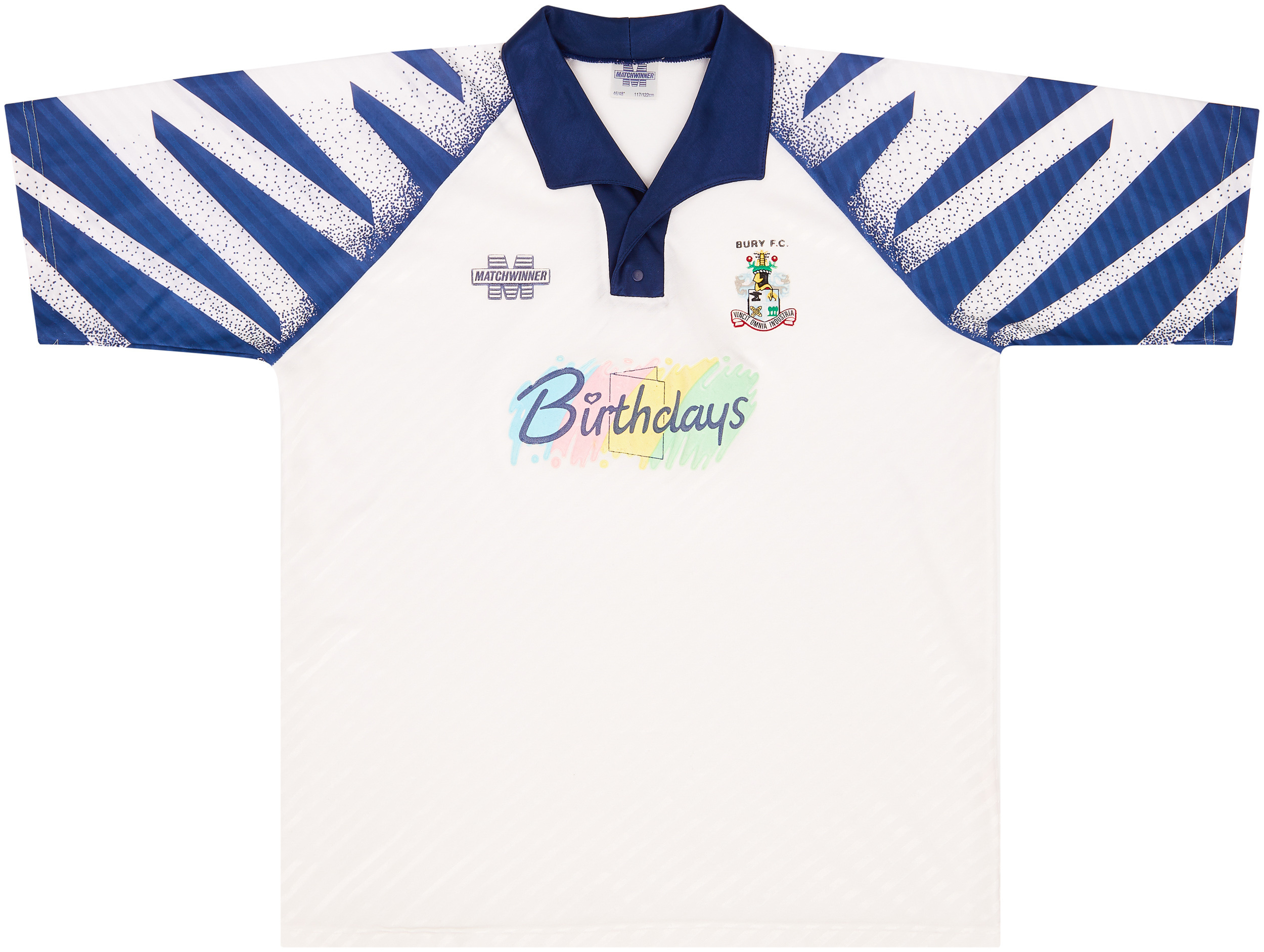1993-94 Bury Home Shirt - 8/10 - ()