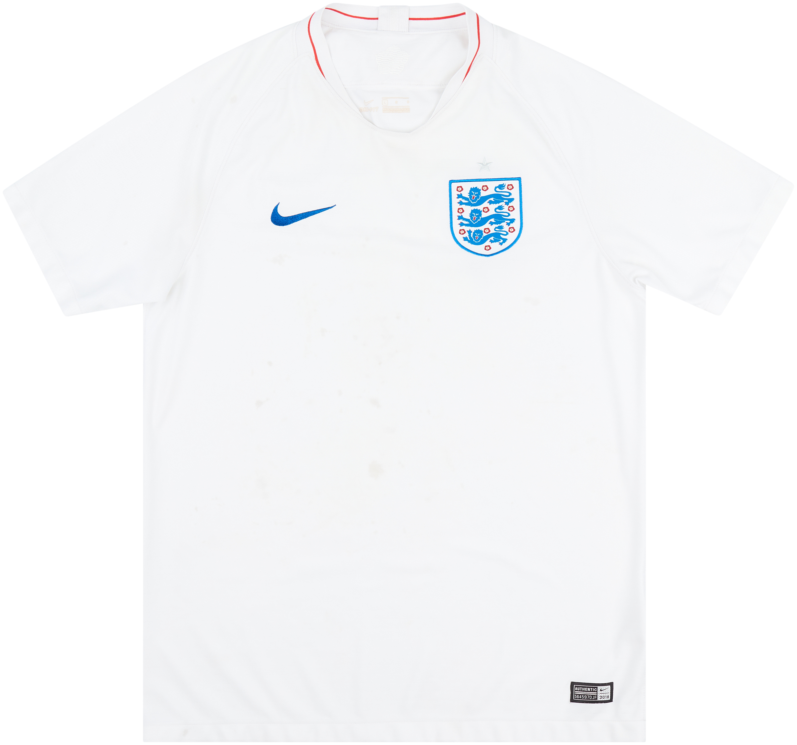 2018-19 England Home Shirt - Good 5/10 - (L)