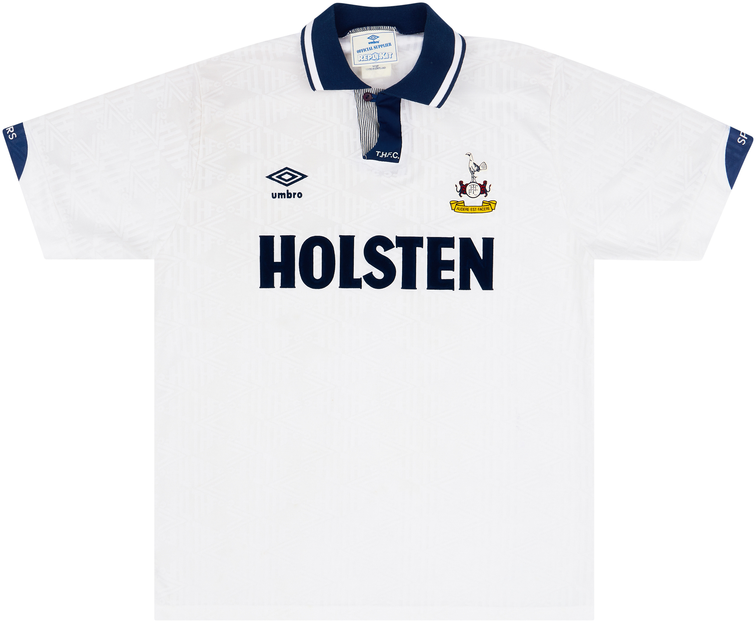 1991-93 Tottenham Home Shirt - Excellent 9/10 - (L)