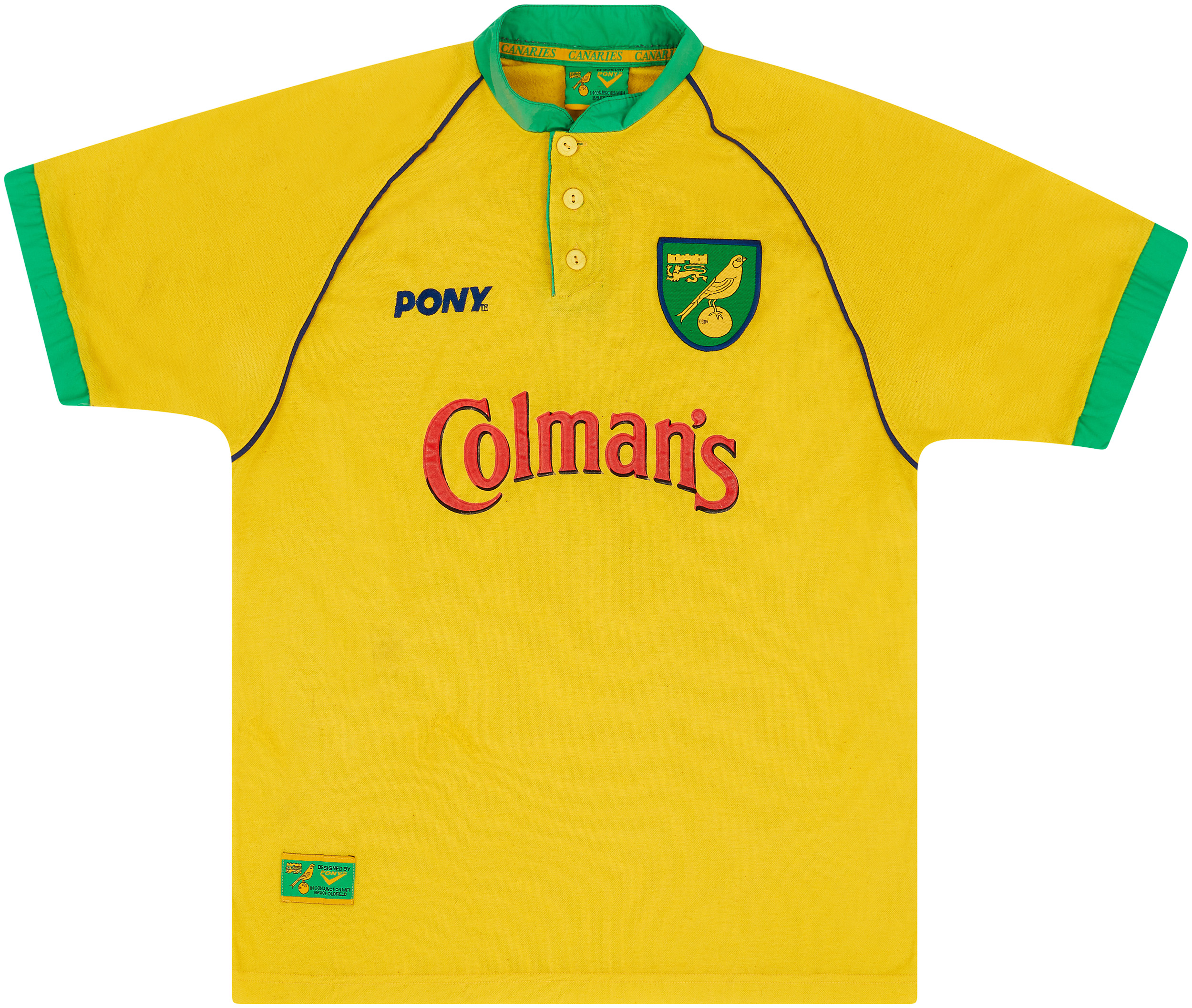 1997-99 Norwich Home Shirt #3 - Very Good 6/10 - (L)