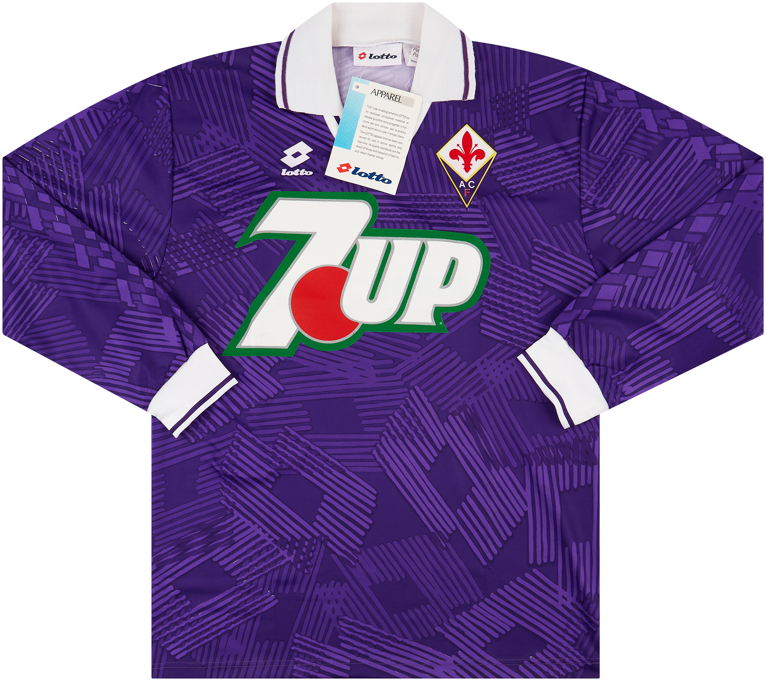 Uhlsport Fiorentina 7Up 1993-94 Home M Shirt Maglia