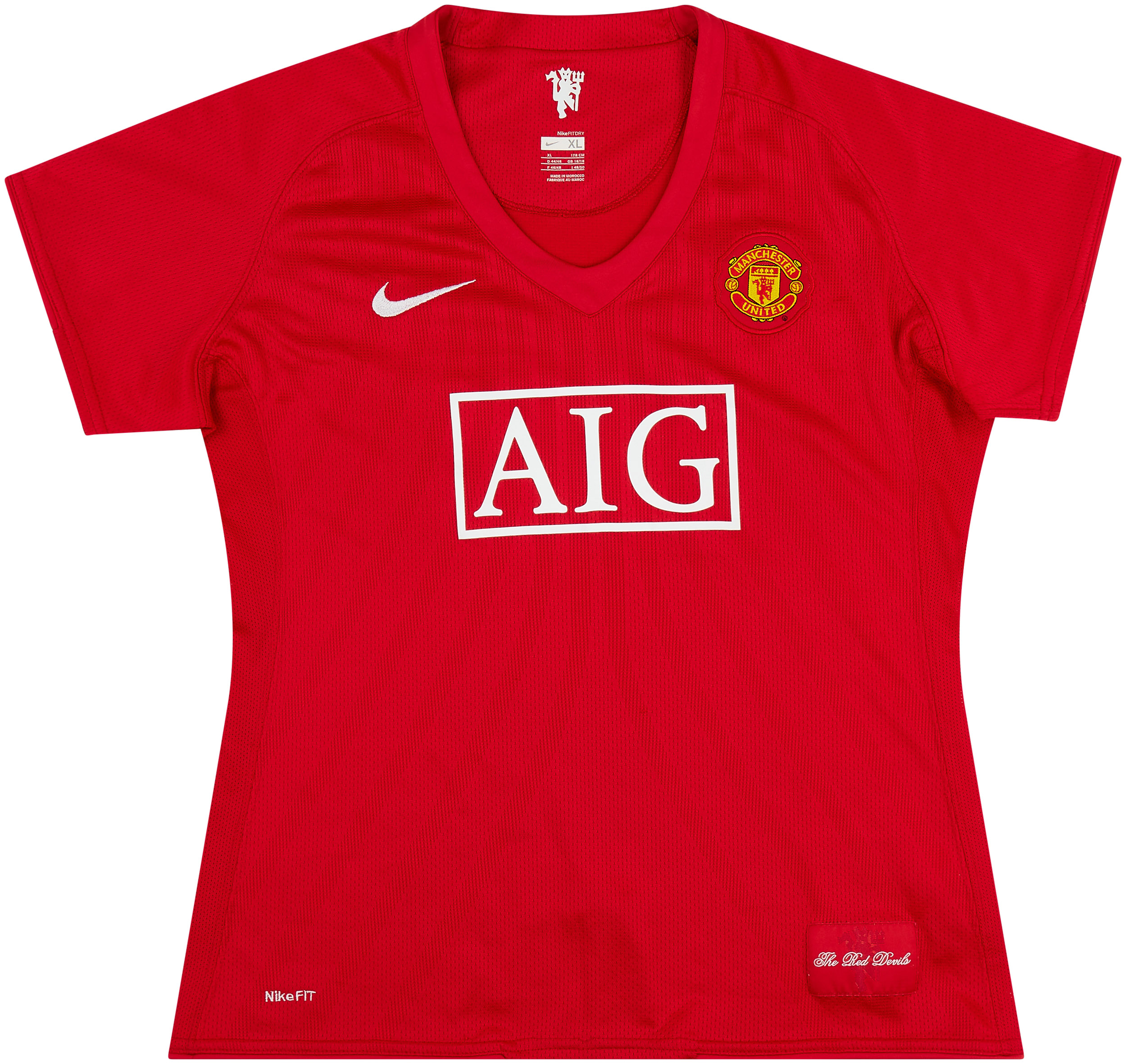 2007-09 Manchester United Home Shirt - 9/10 - (Women's )