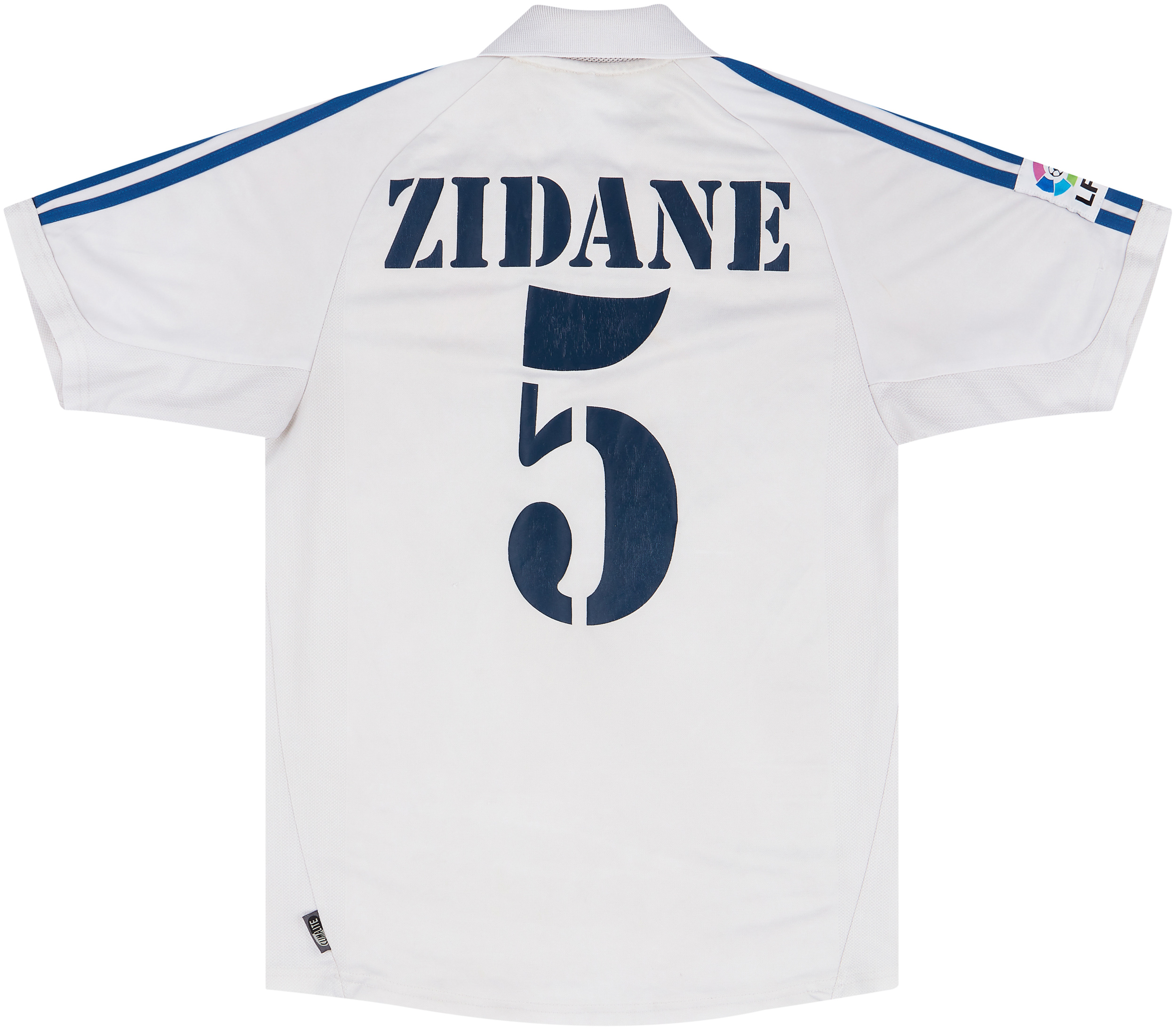 REAL MADRID 2003 2004 ZIDANE 5 HOME JERSEY UCL (Very good) XXL – Foot- Jerseys