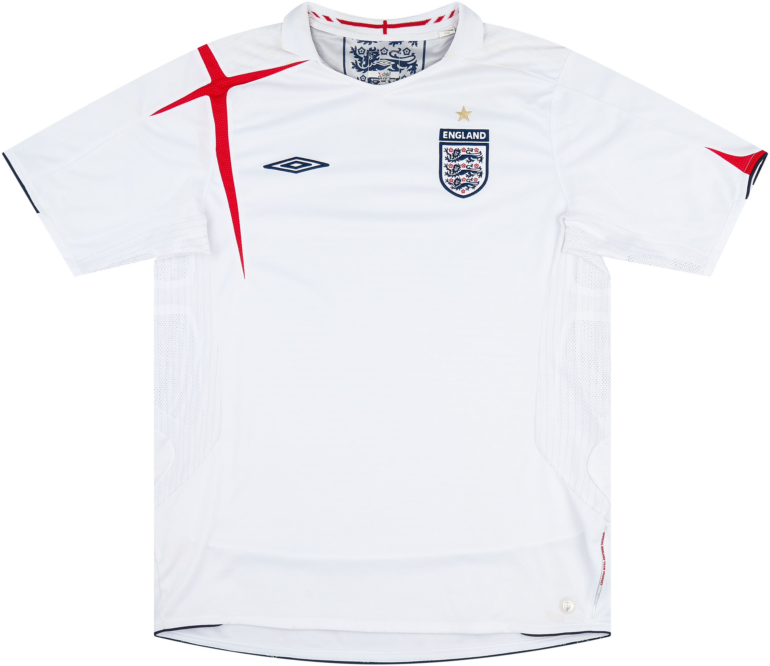 2005-07 England Home Shirt - Very Good 7/10 - (L)